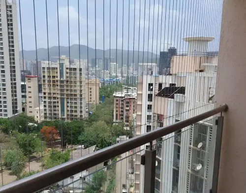 Invisible grill balcony installation